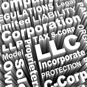 A repetitive pattern of the word "llc incomprate protection" repeated multiple times on a plain background.